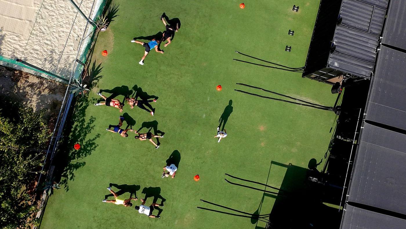 Training session from above